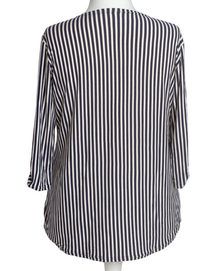 Официална риза на райе с джобче в макси размери - Maxi Market