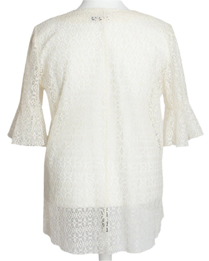 Официално макси сако от фина дантела в цвят екрю - Maxi Market