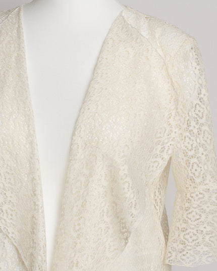 Официално макси сако от фина дантела в цвят екрю - Maxi Market
