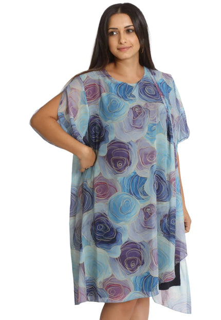 Рокля от шифон - 3XL,4XL,5XL,6XL - Идеална за официални събития - Произведено в България - Пролет - Лято - Maxi Market