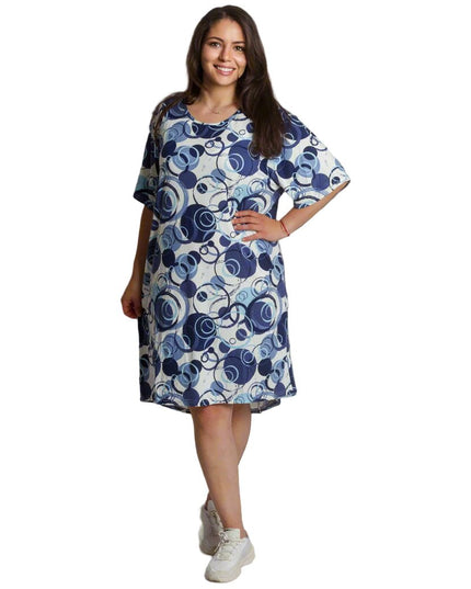 Рокля с джобове със свободна кройка в макси размери - Maxi Market