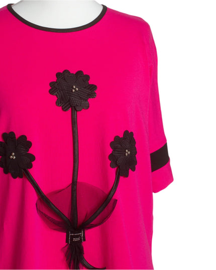 Розова дамска блуза в големи размери 3XL/5XL - Maxi Market