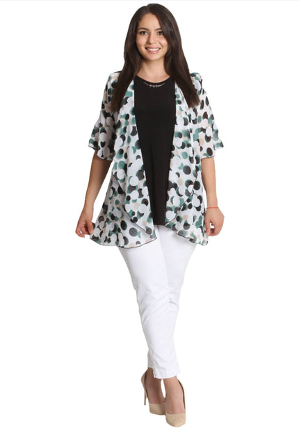 Стилен дамски сет от две части - 2XL,3XL,4XL,5XL - Пролет - Лято - Maxi Market