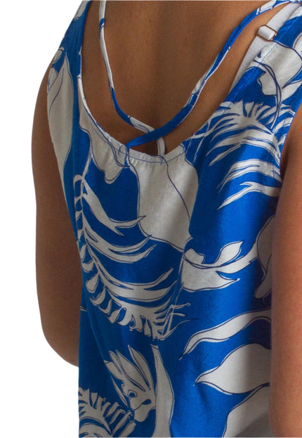 Свободен дамски топ в големи размери с тропически принт - Maxi Market